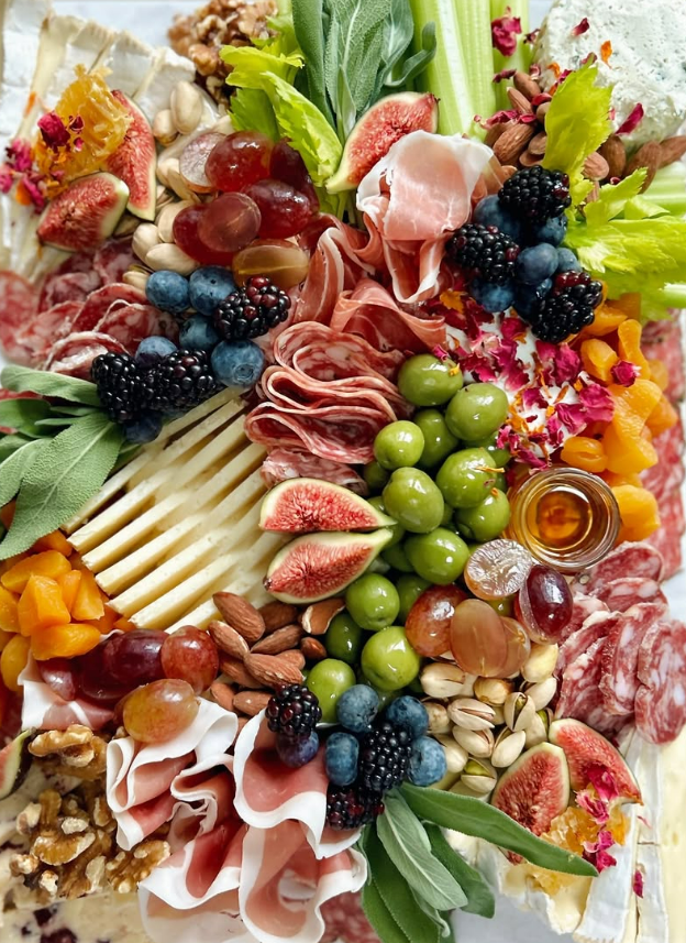 Artisan charcuterie grazing table for Fraser Valley wedding